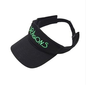 Decky Dragons Embroidered Visor Black Green Adjustable One Size